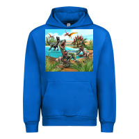 Cobalt dinosaurs Urban Hoodie - TumblerDesignByShophia