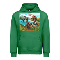 Emerald dinosaurs Urban Hoodie - TumblerDesignByShophia