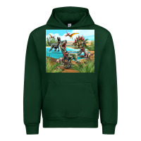 Forest Green dinosaurs Urban Hoodie - TumblerDesignByShophia