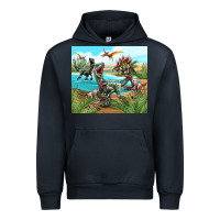 Navy dinosaurs Urban Hoodie - TumblerDesignByShophia