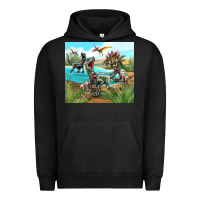 Pigment Black dinosaurs Urban Hoodie - TumblerDesignByShophia