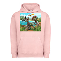Pigment Salmon dinosaurs Urban Hoodie - TumblerDesignByShophia