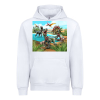 White dinosaurs Urban Hoodie - TumblerDesignByShophia
