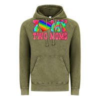 Vintage Olive i love my two moms Vintage Hoodie - HRA Design Shop