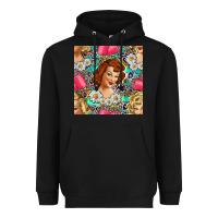 Black Hairdresser Western Girl And Hair Curler Seamless Pattern Bbs Heavyweight Hoodie - BundleAndBundleShop