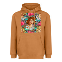 Meerkat Hairdresser Western Girl And Hair Curler Seamless Pattern Bbs Heavyweight Hoodie - BundleAndBundleShop