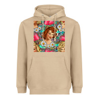Mushroom Hairdresser Western Girl And Hair Curler Seamless Pattern Bbs Heavyweight Hoodie - BundleAndBundleShop