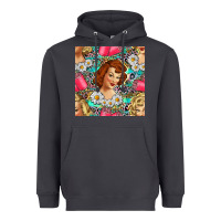 Smoke Hairdresser Western Girl And Hair Curler Seamless Pattern Bbs Heavyweight Hoodie - BundleAndBundleShop