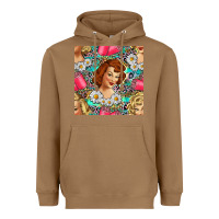 Toasted Coconut Hairdresser Western Girl And Hair Curler Seamless Pattern Bbs Heavyweight Hoodie - BundleAndBundleShop