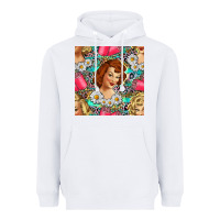 White Hairdresser Western Girl And Hair Curler Seamless Pattern Bbs Heavyweight Hoodie - BundleAndBundleShop