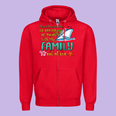 There's Nowhere Else I'd Rather Be Than With My Fa Zipper Hoodie Designed By Maliassmallbusiness