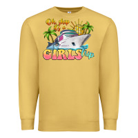Antique Gold oh ship it's a girls trip Premium Sweatshirt - LillyAllenDesigns