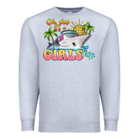 Heather Grey oh ship it's a girls trip Premium Sweatshirt - LillyAllenDesigns