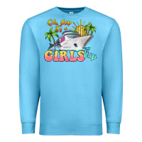 Ocean Blue oh ship it's a girls trip Premium Sweatshirt - LillyAllenDesigns