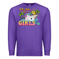 Purple oh ship it's a girls trip Premium Sweatshirt - LillyAllenDesigns