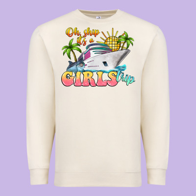 Oh Ship It's A Girls Trip Premium Sweatshirt Designed By Lillyallendesigns