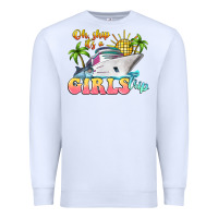White oh ship it's a girls trip Premium Sweatshirt - LillyAllenDesigns
