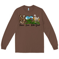 Chestnut Peace Love Kiko Goat Long Sleeve Tee - LillyAllenDesigns