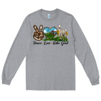 Heather Grey Peace Love Kiko Goat Long Sleeve Tee - LillyAllenDesigns