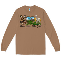 Toasted Coconut Peace Love Kiko Goat Long Sleeve Tee - LillyAllenDesigns