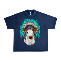 Navy calf indian headdress Urban Heavy Tee - JahusDesignShop