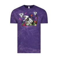 Cloud Purple halloween cow and ghosts Vintage Tee - AdoDesignShop