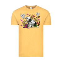 Vintage Mustard halloween cow and ghosts Vintage Tee - AdoDesignShop