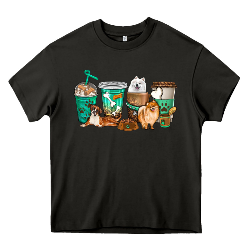 Dog Coffee Cups Heavy Core Tee by texasbilliewilder | Teevron