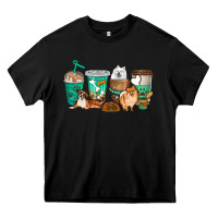 Black dog coffee cups Heavy Core Tee - texasbilliewilder