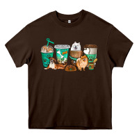 Chocolate Brown dog coffee cups Heavy Core Tee - texasbilliewilder