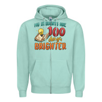 Seafoam my students 100 days brighter Zipper Hoodie - MaliasSmallBusiness