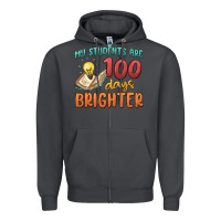 Smoke my students 100 days brighter Zipper Hoodie - MaliasSmallBusiness