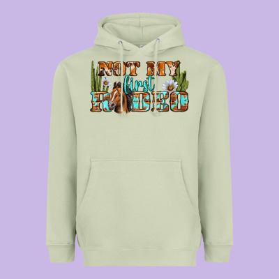 Not My First Rodeo Western Heavyweight Hoodie Designed By Bundleandbundleshop