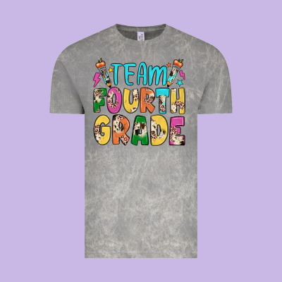 Team Fourth Grade Vintage Tee Designed By Jahusdesignshop