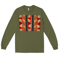 Army Green ladybug brushstrokes Long Sleeve Tee - BarkalooDesign