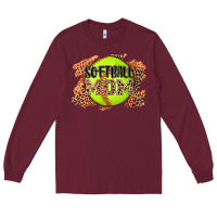 Burgundy softball mom Long Sleeve Tee - AdoDesignShop