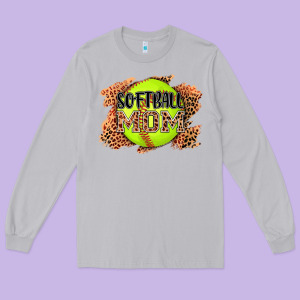 Softball Mom Long Sleeve Tee Designed By Adodesignshop