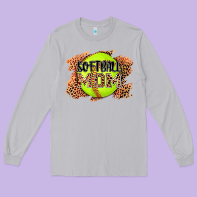 Softball Mom Long Sleeve Tee Designed By Adodesignshop