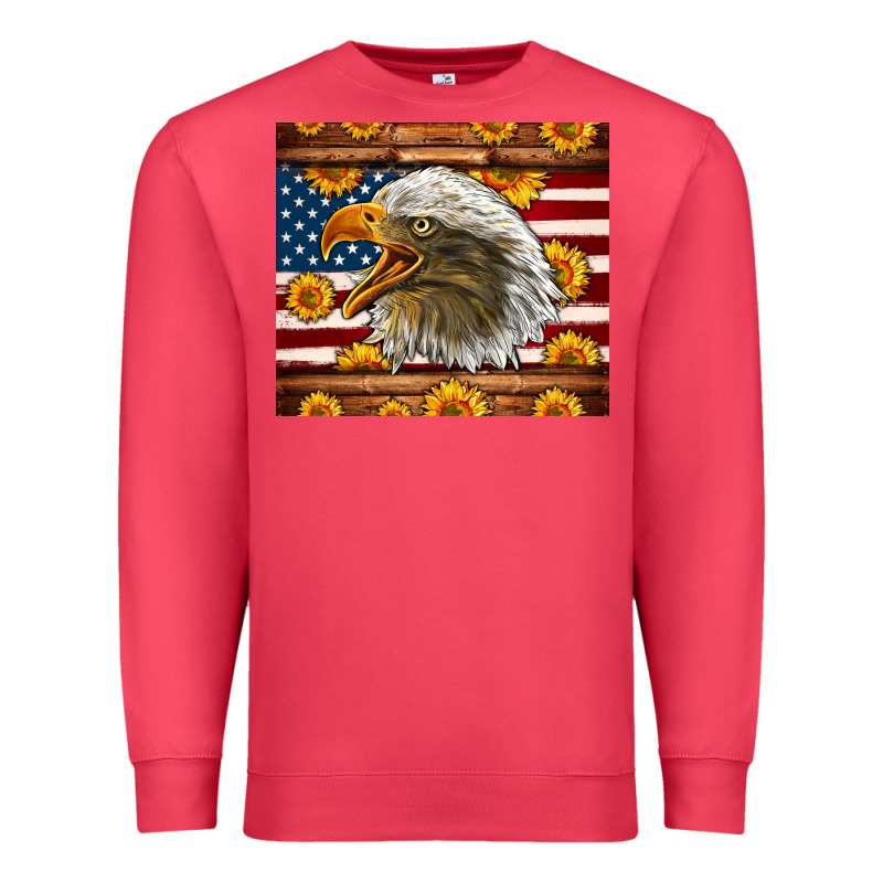 American Flag Eagle Tumbler Premium Sweatshirt by LillyAllenDesigns | Teevron
