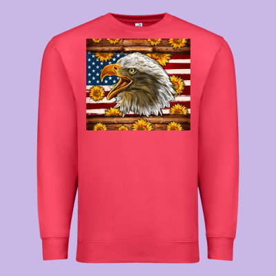 American Flag Eagle Tumbler Premium Sweatshirt Designed By Lillyallendesigns