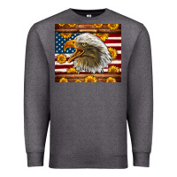 Charcoal Heather American Flag Eagle Tumbler Premium Sweatshirt - LillyAllenDesigns