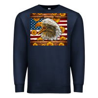 Navy American Flag Eagle Tumbler Premium Sweatshirt - LillyAllenDesigns