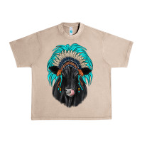 French Oak black angus indian headdress Urban Heavy Tee - JahusDesignShop