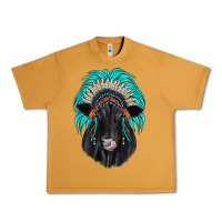 Peanut Butter black angus indian headdress Urban Heavy Tee - JahusDesignShop