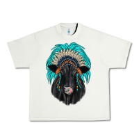 Pistachio black angus indian headdress Urban Heavy Tee - JahusDesignShop