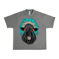 Tornado black angus indian headdress Urban Heavy Tee - JahusDesignShop