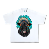 White black angus indian headdress Urban Heavy Tee - JahusDesignShop