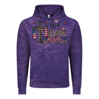 Cloud Purple god bless america Vintage Hoodie - CowhideDigitalArt