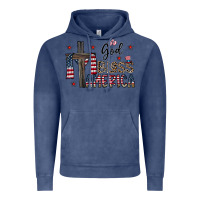 Vintage Denim god bless america Vintage Hoodie - CowhideDigitalArt