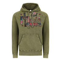 Vintage Olive god bless america Vintage Hoodie - CowhideDigitalArt